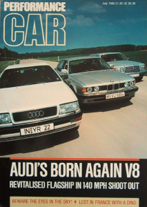 PERFORMANCE CAR 1989 JULY - AUDI V8 vs 420SEL vs 735i